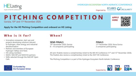HE Pitching Competition 2026 - priložnost za inovatorje na področju vodika